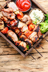 Shish kebab of pork