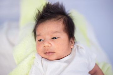 bright portrait of adorable baby