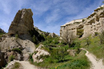 Fototapeta na wymiar Pigeon valley (Guvercin vadisi) in Cappadocia,famous hiking place,Turkey