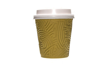 disposable glass isolated on white background