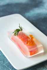 Red fish in aspic