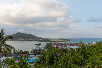 Fototapeta na wymiar aerial view on baracoa and sea cuba