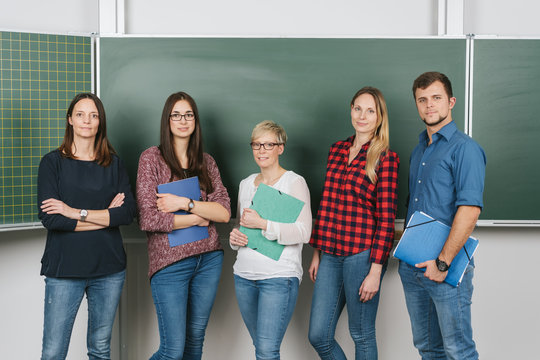 Group of university students in a classroom