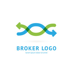 Fototapeta na wymiar Logo design broker vector template.