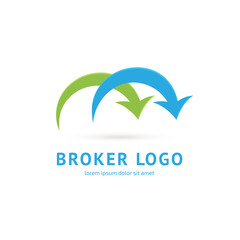 Logo design broker vector template.