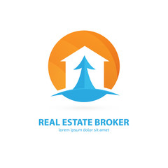 Logo design real estate broker vector template.