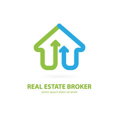 Logo design real estate broker vector template.