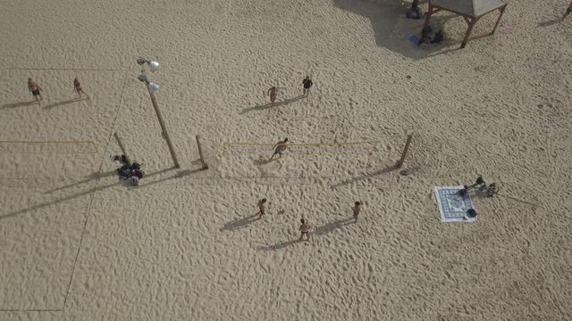 Tel Aviv beach 4k aerial drone footage ungraded flat