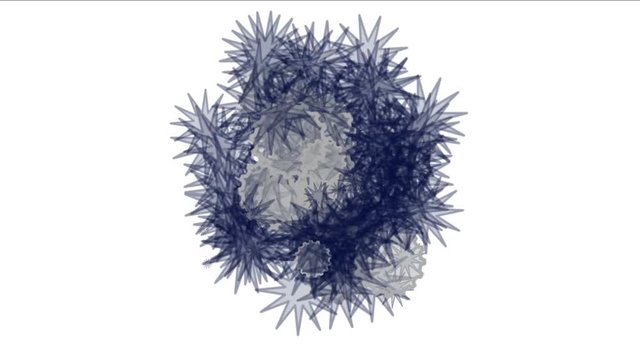 4k Abstract daisy flower,cells spores virus eggs bacteria microbes,foam bubbles blisters spheres split particle background.