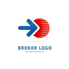 Logo design broker vector template.