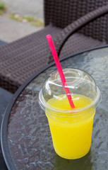 Lemonade in a plastic cup