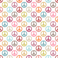 Seamless Pattern Peace Symbol Retro © Jan Engel