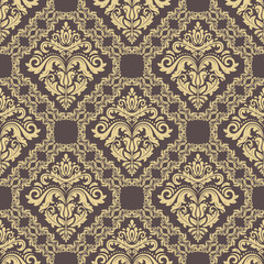 Classic seamless golden pattern. Traditional orient ornament. Classic vintage background