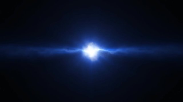 Blue fancy star in a dark background