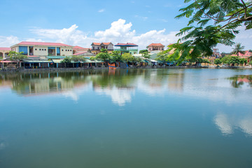 Fototapeta na wymiar This is Van Xa lake in the suburbs of Ha Noi, Vietnam