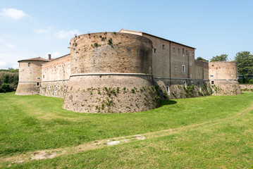 Fototapeta na wymiar Rocca Costanza a fort built in 1474 - Pesaro (Italy) 
