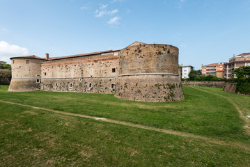 Fototapeta na wymiar Rocca Costanza a fort built in 1474 - Pesaro (Italy) 
