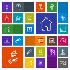 Modern, simple, colorful vector icon set with architecture, diving, builder, mask, business, id, street, road, transport, engineer, vehicle, property, name, office, estate, equipment, stationery icons