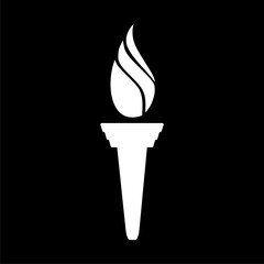 Torch icon on dark background