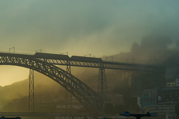 Fototapeta premium view of porto rail bridge