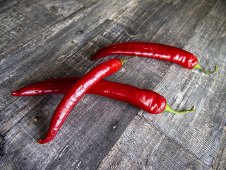 bright hot chili peppers