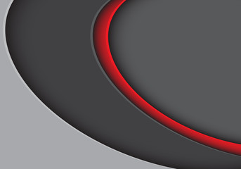 Abstract red gray line curve overlap design modern futuristic vector background illustration.