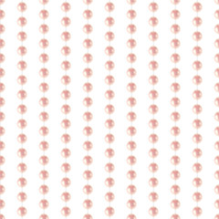 Seamless pattern in the form of beads from pink pearls. Elegant background. Illustration.