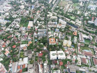 Aerial view of urban city.