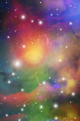 Astrology Mystic Outer Space Background. Vector Digital Illustration of Universe.