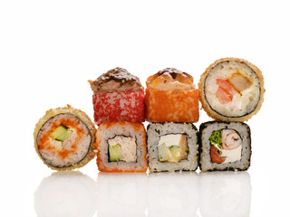 rolls on white background