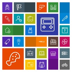 Modern, simple, colorful vector icon set with chart, woman, healthcare, technology, page, graph, pencil, box, care, property, laptop, transportation, equipment, estate, notebook, wheel, profile icons