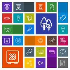 Modern, simple, colorful vector icon set with pin, checklist, award, fast, diving, astronomy, telescope, night, bank, snack, safety, lock, travel, food, sky, human, win, location, job, reward icons