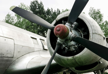 propeller of an old aircraft