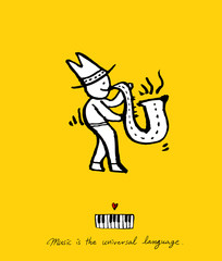 음악회 포스터 / 손으로 그린 음악 일러스트