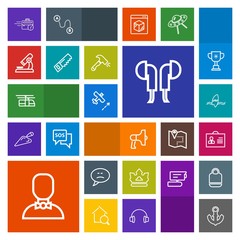 Modern, simple, colorful vector icon set with office, ship, female, surfing, technology, crown, sitting, bubble, sound, late, blue, nautical, chat, surf, king, person, travel, queen, computer icons
