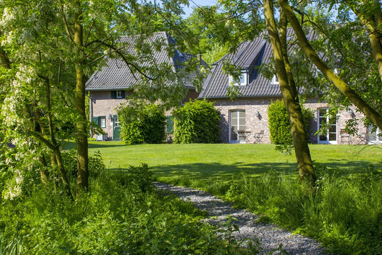 House in the garden in Wissen, Lower Rhine, Germany
