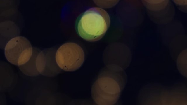 Abstract blurry bokeh spots movement