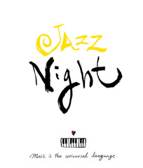 Obraz premium 음악회 포스터 / 손으로 그린 음악 일러스트