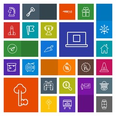 Modern, simple, colorful vector icon set with business, clock, south, quad, compass, find, step, equipment, lock, construction, message, concept, architecture, chess, horse, web, chessboard, up icons