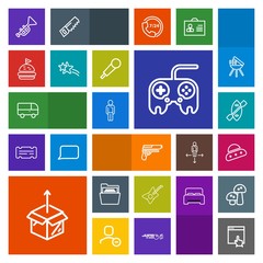 Modern, simple, colorful vector icon set with office, new, website, paper, transportation, oar, road, boat, unpacking, arrow, music, space, button, web, jazz, pistol, guitar, weapon, cardboard icons