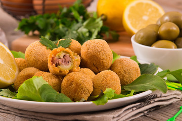 Ascoli stuffed olives. 