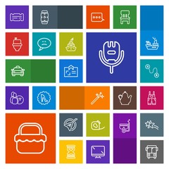 Modern, simple, colorful vector icon set with voice, speed, point, wand, transport, microphone, magic, transportation, magician, car, entertainment, personal, park, wizard, ticket, id, music icons