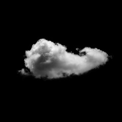 Obraz na płótnie Canvas White cloud isolated on a black background realistic cloud