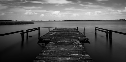 Fototapeta premium Wolziger See - Black and white