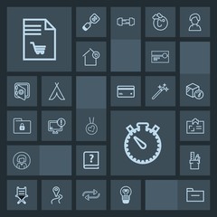 Modern, simple, dark vector icon set with paper, necklace, pen, id, old, personal, market, file, shopping, clock, card, work, girl, seat, electric, cassette, audio, graphic, furniture, list icons