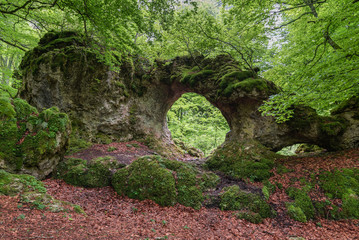 Natural arches of Zalamportillo, Entzia mountain range, Alava, Spain © Noradoa