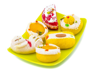 Indian Traditional Bengali Sweet Food Also Know as Bangla Sweet or Bengali Dessert isolated on White Background