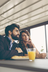 Business colleagues on a coffee break