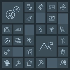 Modern, simple, dark vector icon set with help, string, old, coin, equipment, support, doorknob, folk, task, cash, work, metal, white, personal, travel, element, operator, dont, plan, key, door icons