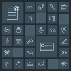 Modern, simple, dark vector icon set with pay, hand, travel, real, boat, pointing, check, payment, white, tobacco, classic, communication, house, canoe, display, pipe, pin, music, water, finance icons